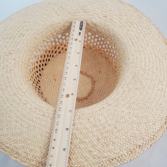 Artisan Crafted Junco Straw Hat Natural One Size Handmade In Honduras Wide Brim - Picture 7 of 8